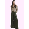 Kadın Uzun Boy Wide Leg Pantolon Polyester Viskoz Kumaş Günlük Kullanım Yaz Aylarının Vazgeçilmezi