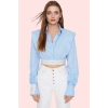 Kadın Uzun Kollu Crop Gömlek Polyester Pamuk Regular Kalıp Şık Tasarım Yaz Aylarının Vazgeçilmezi