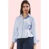 Kadın Uzun Kollu Gömlek Pamuk Polyester Terrycotton Kumaş Günlük Kullanım Kaliteli Malzeme