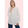 Kadın Uzun Kollu Gömlek Terrycotton Dokuma Dantel Detaylı Günlük Stil Yaz Aylarının Vazgeçilmezi