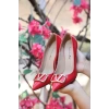 Kadın V Toka Detaylı İnce Topuklu Stiletto Ayakkabı Şık Zarif Tasarım