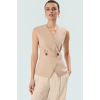 Kadın V Yaka Kruvaze Bluz Yazlık Günlük Polyester Elastan Trend Tasarım Kaliteli İşçilik