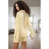 Kadın Viskon Pijama Takımı Bağlamalı Şortlu Rahat Homewear Uzun Ömürlü Zarif Tasarım