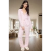 Kadın Viskon Pijama Takımı Baskılı Shally Dokuma Rahat Ev Giyim Seti Premium Kalite Konforlu Kesim