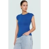 Kadın Viskoz Ribana Fitted Bluz Günlük Yazlık Rahat Kesim Özel Tasarım Seçkin Malzeme
