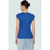 Kadın Viskoz Ribana Fitted Bluz Günlük Yazlık Rahat Kesim Özel Tasarım Seçkin Malzeme