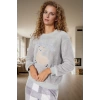 Kadın Wellsoft Örme Pijama Takımı Lama Desenli Kışlık Özel Tasarım Günlük Kullanım İçin
