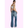 Kadın Wide Leg Denim Pantolon Pamuk Düşük Bel Rahat Kesim Günlük Kullanım Kaliteli Malzeme