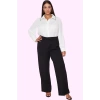 Kadın Wide Leg Pantolon Yüksek Bel Günlük Casual Ofis Şıklığı Hafta Sonu Dayanıklı Malzeme