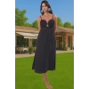 Kadın Yazlık Dantelli A Line Midi Elbise %53 Pamuk %47 Polyester Modern Stil Dayanıklı Malzeme