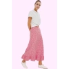 Kadın Yazlık Ekose Balık Etek Polyester Elastan Gofre Dokuma Maxi Boy Yaz Aylarının Vazgeçilmezi