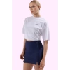 Kadın Yazlık Ekstra Kısa Şort Etek Pamuk Slim Fit Normal Bel 2 İplik Dokuma Günlük Kullanım