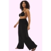 Kadın Yazlık Geniş Paça Pantolon Viskoz Polyester Büyük Beden Günlük Kullanım Modern Tasarım