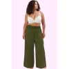 Kadın Yazlık Geniş Paça Pantolon Viskoz Polyester Büyük Beden Günlük Kullanım Modern Tasarım