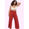 Kadın Yazlık Geniş Paça Pantolon Viskoz Polyester Büyük Beden Günlük Kullanım Modern Tasarım
