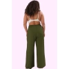 Kadın Yazlık Geniş Paça Pantolon Viskoz Polyester Büyük Beden Günlük Kullanım Modern Tasarım