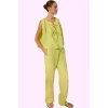 Kadın Yazlık Keten Wide Leg Pantolon Yüksek Bel Düz Desen Günlük Stil Yaz Aylarının Vazgeçilmezi