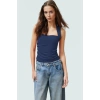 Kadın Yazlık Kolsuz Bluz Pamuklu Rahat Kare Yaka Premium Kalite Modern Stil