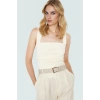Kadın Yazlık Kolsuz Bluz Pamuklu Rahat Kare Yaka Premium Kalite Modern Stil