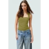 Kadın Yazlık Kolsuz Bluz Pamuklu Rahat Kare Yaka Premium Kalite Modern Stil