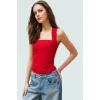 Kadın Yazlık Kolsuz Bluz Pamuklu Rahat Kare Yaka Premium Kalite Modern Stil