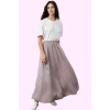 Kadın Yazlık Maxi Etek; Renk Saten Dokuma Kemerli Relaxed Fit Günlük Kullanım Modern Tasarım