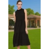 Kadın Yazlık Midi Elbise Nefes Alan Polyester Dokuma Kumaş Rahat Trend Tasarım Modern Stil