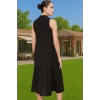 Kadın Yazlık Midi Elbise Nefes Alan Polyester Dokuma Kumaş Rahat Trend Tasarım Modern Stil