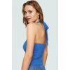 Kadın Yazlık Örme Bluz Boyundan Bağlamalı Fitted Kalıp %100 Pamuk Rahat Ve Şık