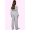 Kadın Yazlık Yüksek Bel Geniş Paça Pantolon Rahat Örme Kumaş Casual Stil Dayanıklı Malzeme