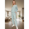 Kadın Yıldız Desenli Pamuklu Pijama Takımı Rahat Ev Giyim Seti Seçkin Malzeme Özenle Seçilmiş