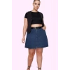Kadın Yüksek Bel A Line Denim Etek Pamuklu Günlük Kombinler İçin Yaz Aylarının Vazgeçilmezi
