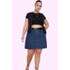 Kadın Yüksek Bel A Line Denim Etek Pamuklu Günlük Kombinler İçin Yaz Aylarının Vazgeçilmezi