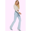 Kadın Yüksek Bel Flare Jean Uzun Boy Günlük Stil Modern Tasarım Yaz Aylarının Vazgeçilmezi