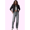 Kadın Yüksek Bel Geniş Paça Denim Pantolon Pamuk Günlük Stil Hafta Sonu Yaz Aylarının Vazgeçilmezi