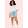 Kadın Yüksek Bel Geniş Paça Denim Şort Pamuklu Günlük Kombinler Yaz Aylarının Vazgeçilmezi