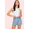 Kadın Yüksek Bel Geniş Paça Denim Şort Pamuklu Yaz Aylarının Vazgeçilmezi Günlük Kombinler