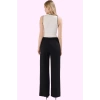 Kadın Yüksek Bel Geniş Paça Pantolon Wide Leg İnterlok Yazlık Günlük Şıklık Modern Tasarım