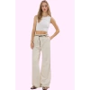 Kadın Yüksek Bel Geniş Paça Pantolon; Wide Leg Kalıp; Yazlık Casual Stil Dayanıklı Malzeme