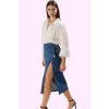 Kadın Yüksek Bel Kalem Denim Etek Yaz Aylarının Vazgeçilmezi Günlük Kullanım Modern Tasarım