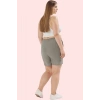 Kadın Yüksek Bel Straight Şort Örme Kumaş Günlük Rahatlık Hafta Sonu Yaz Aylarının Vazgeçilmezi