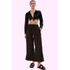 Kadın Yüksek Bel Wide Leg Dokuma Pantolon Casual Günlük Stil Hafta Sonu Yaz Aylarının Vazgeçilmezi