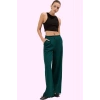 Kadın Yüksek Bel Wide Leg Pantolon Finike Dokuma Kumaş Çift Cepli Rahat Günlük Özel Günler