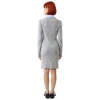 Kadınlara Özel Vücudu Saran Triko Mini Elbise Gömlek Yaka Tasarımı ile İş Şıklığı Sunuyor Kaliteli