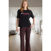 Kalpli Homewear Pijama Takımı %100 Pamuk 2li Set Uzun Ömürlü Rahat Kullanım Özenle Seçilmiş