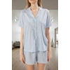 Kalpli Örme Pijama Takımı Yazlık Rahat Nefes Alan Regular Kalıp 2li Set