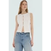 Kaşkorse Bisiklet Yaka Crop Bluz Pamuklu Günlük Tarz Zarifane Tasarım Modern Stil