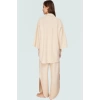 Keten Karışımlı Oversize Gömlek Pantolon Takım Plaj ve Günlük Kullanım Rahat Şık