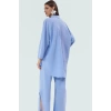 Keten Karışımlı Oversize Gömlek Pantolon Takım Plaj ve Günlük Kullanım Rahat Şık