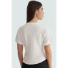 Kısa Kollu Bluz Örme Kumaş Bisiklet Yaka Fitted Yazlık Kombinler İçin Uzun Ömürlü